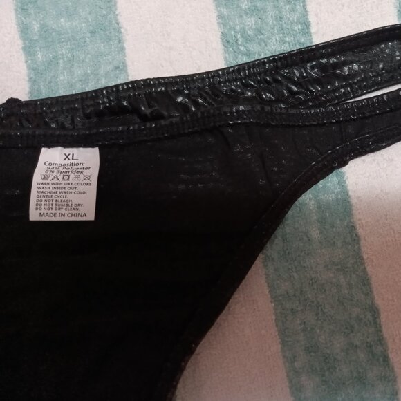 NWT YUTATA BIKINI BRIEF, ASIAN SIZE "XL" (34"-36" APPROX.) BLACK ALIGATOR STYLE - Picture 4 of 6